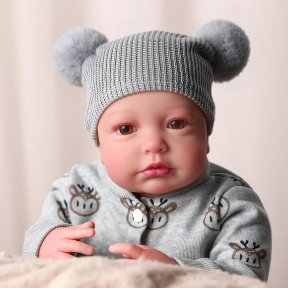 🆕Kids Realistic Reborn Baby Boy 20 Inch Newborn with Soft Cloth Body Baby Doll - Picture 6 of 9